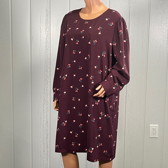 * NWOT  Old Navy Woman’s Maroon Floral Scoop Neck Sz XXL - Picture 4 of 8
